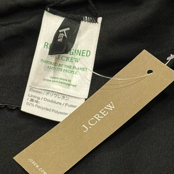 NEW J. Crew Black Ruched Square Neck One Piece Swimsuit Resort Beach Size 22 - Picture 8 of 13